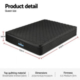 Medium Firm 5 Zone Euro Top Pocket Spring Mattress, 34cm Queen