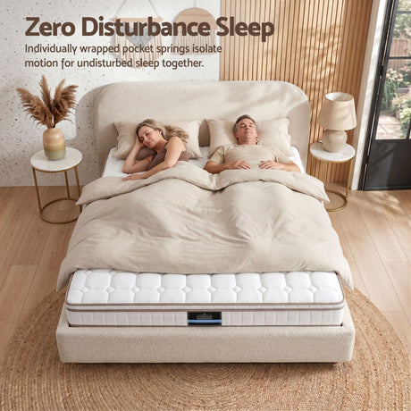 Firm euro top pocket spring mattress, 20cm queen
