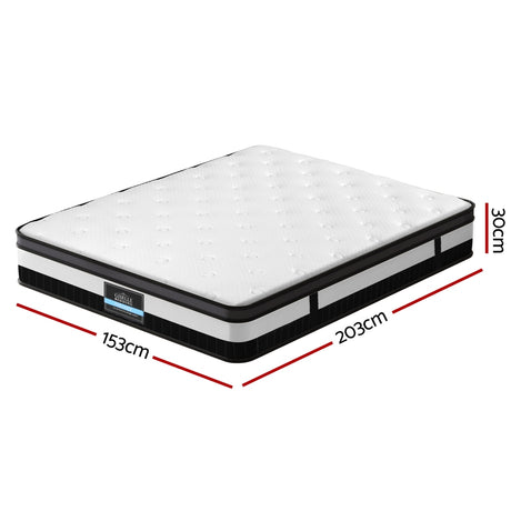 Medium Firm Euro Top Pocket Spring Mattress, 30cm Queen