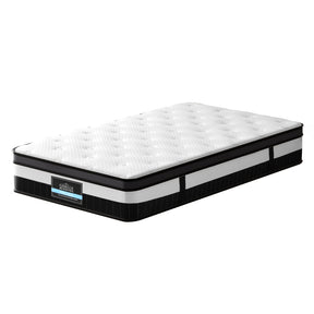 Giselle 30cm Medium-Firm Euro Top Pocket Spring Mattress — 6-Turn Coils, Edge Support — Allure Home Collections