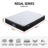 Firm copper memory foam euro top mattress, 35cm double