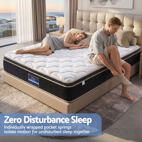 Firm euro top copper memory foam pocket spring mattress, 35cm king