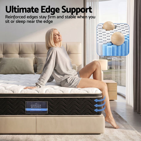 Firm euro top copper memory foam pocket spring mattress, 35cm queen