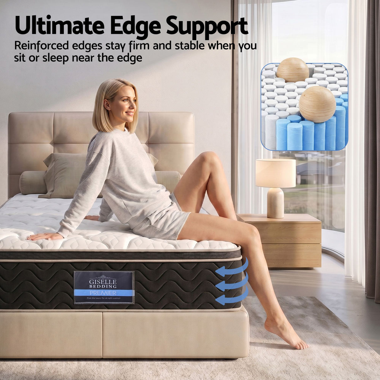 Firm Euro Top Pocket Spring Mattress, 35cm Single