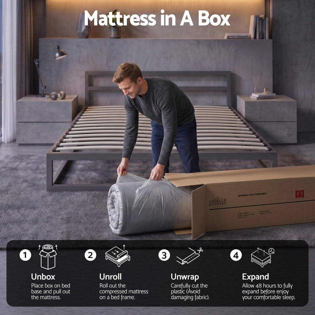 Firm 5 zone pocket spring mattress, 30cm double