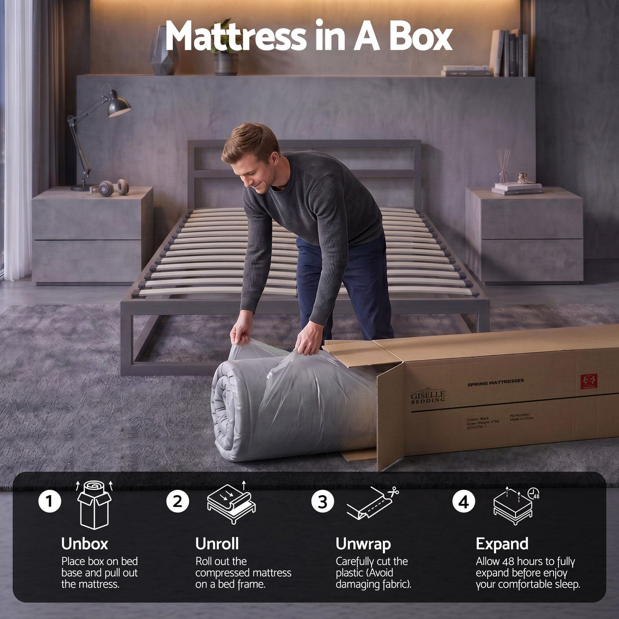 Firm Edge Support Pocket Spring Mattress, 30cm King Single