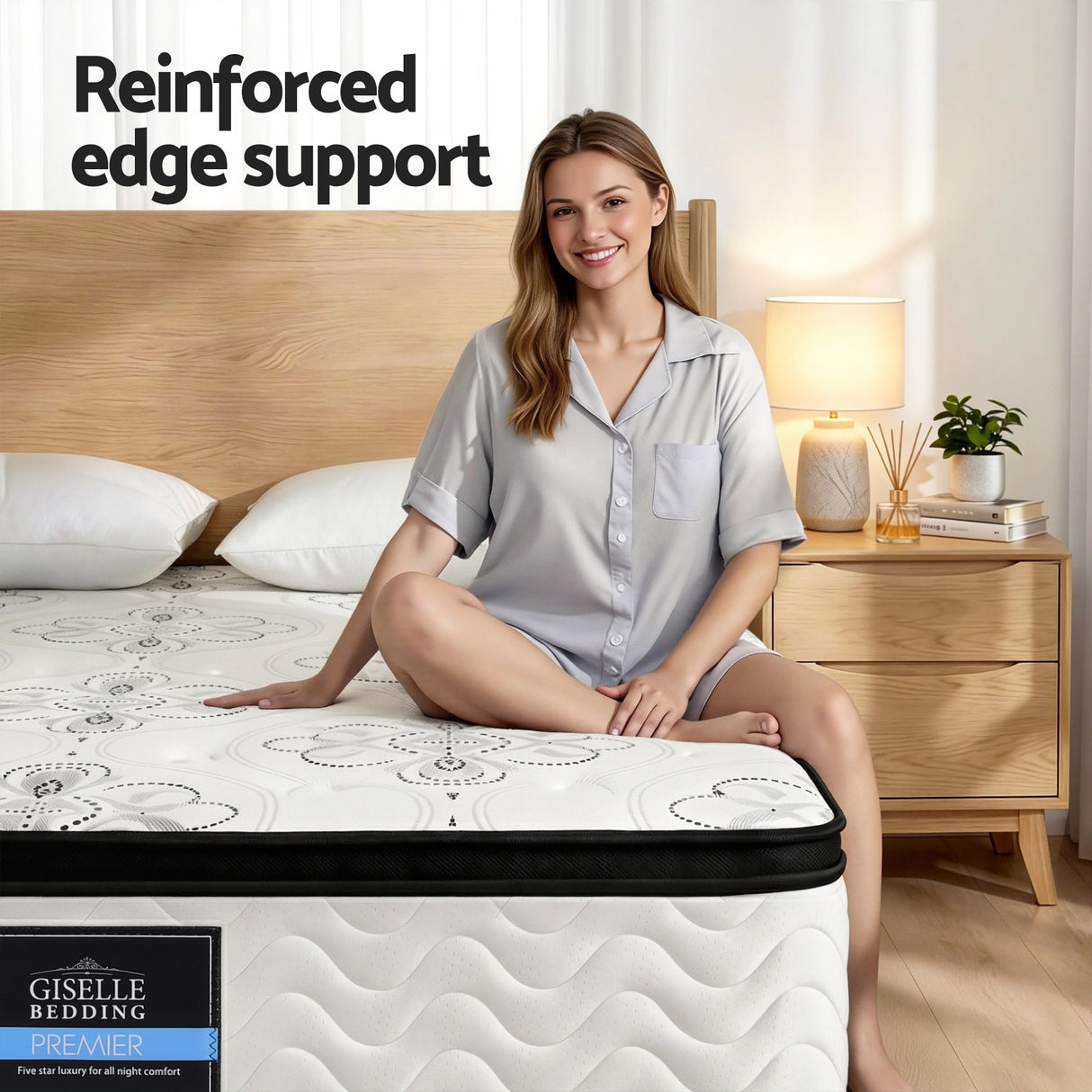 Medium Firm Euro Top Pocket Spring Mattress, 30cm King (view 10 of 11)