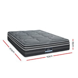 Giselle Bedding 35cm Dual Euro Top Medium-Firm Mattress — Bamboo Charcoal Cover — Allure Home Collections