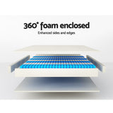 Giselle Bedding 35cm Dual Euro Top Medium-Firm Mattress — Bamboo Charcoal Cover — Allure Home Collections