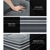 Giselle Bedding 35cm Dual Euro Top Medium-Firm Mattress — Bamboo Charcoal Cover — Allure Home Collections