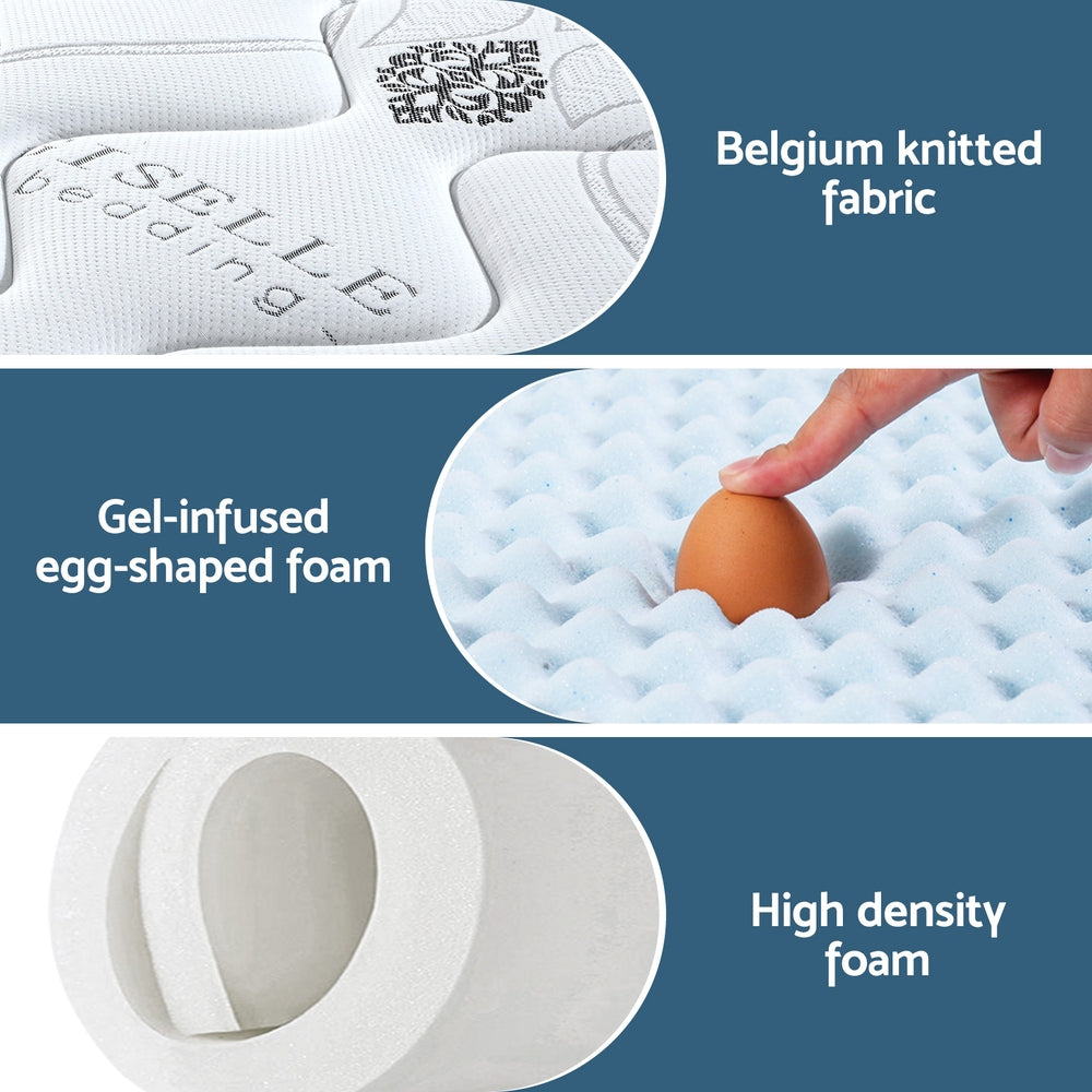 Medium Firm Gel Memory Foam Pocket Spring Mattress, 35cm Queen (image 7)