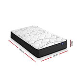 Giselle Bedding 16cm Medium Firm Bonnell Spring Mattress — Quilted Finish — Allure Home Collections
