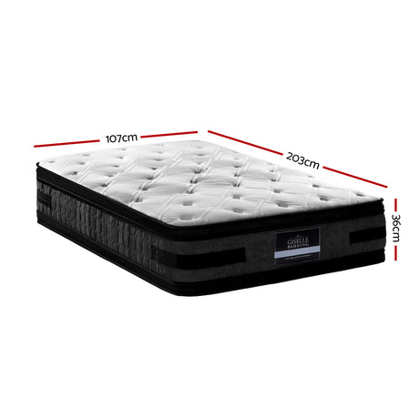 Medium Firm Flippable Pocket Spring Mattress, 36cm King Single - Allure Home Collections