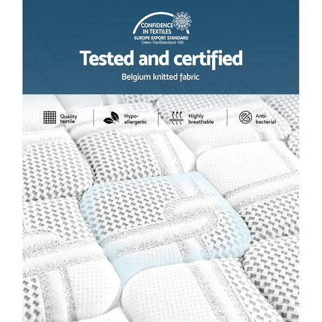 Medium Firm Flippable Pocket Spring Mattress, 36cm King Single - Allure Home Collections