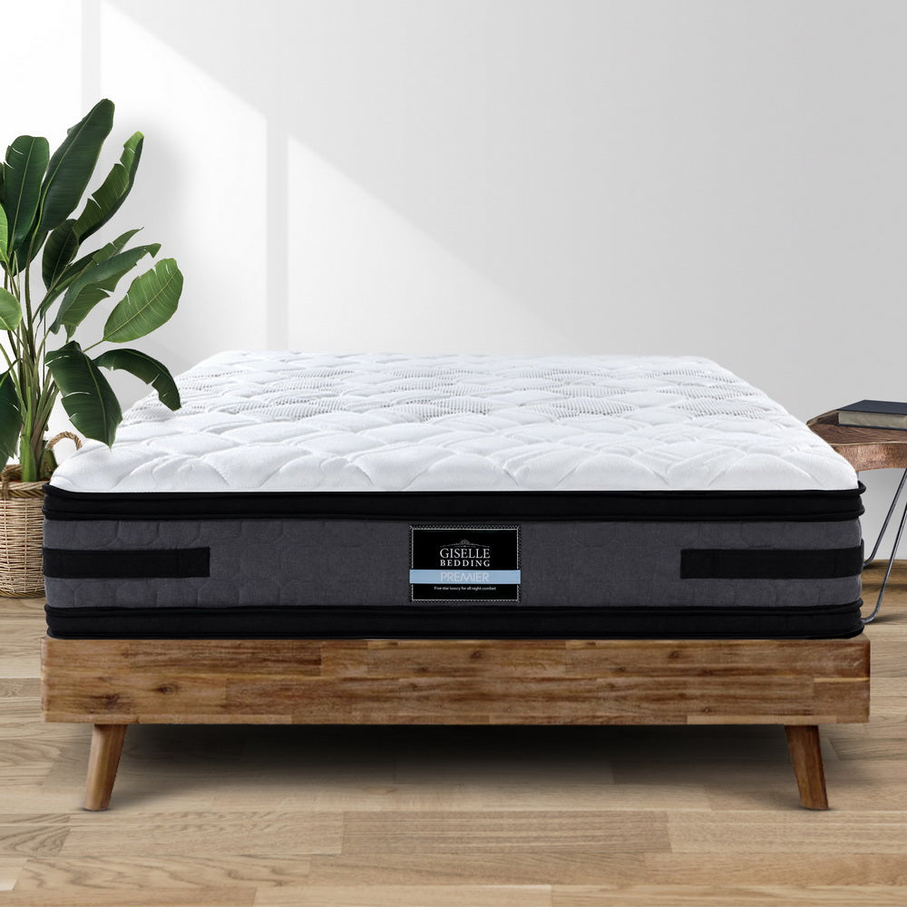 Giselle Bedding 36cm Cool Gel Euro Top Flippable Mattress — Belgium Knitted, Egg-Shaped Foam — Allure Home Collections