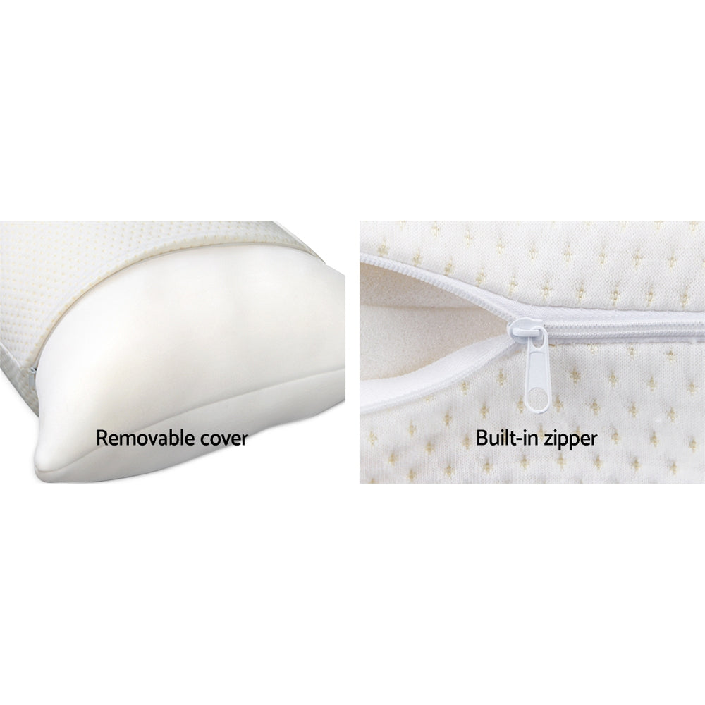 Giselle Bedding Memory Foam Pillow Twin Pack — 19cm Thick, Neck and Shoulder Relief — Allure Home Collections