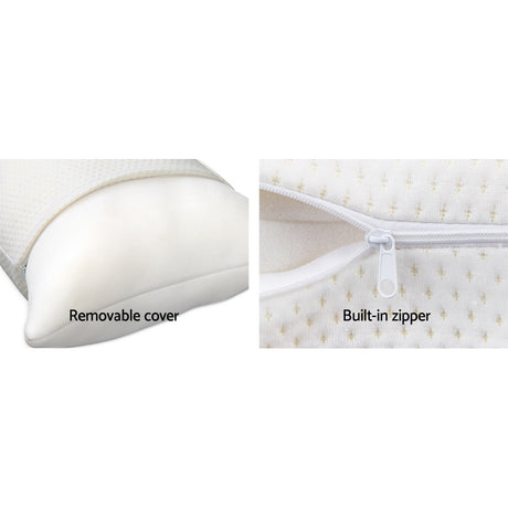 Giselle Bedding Memory Foam Pillow Twin Pack — 19cm Thick, Neck and Shoulder Relief — Allure Home Collections