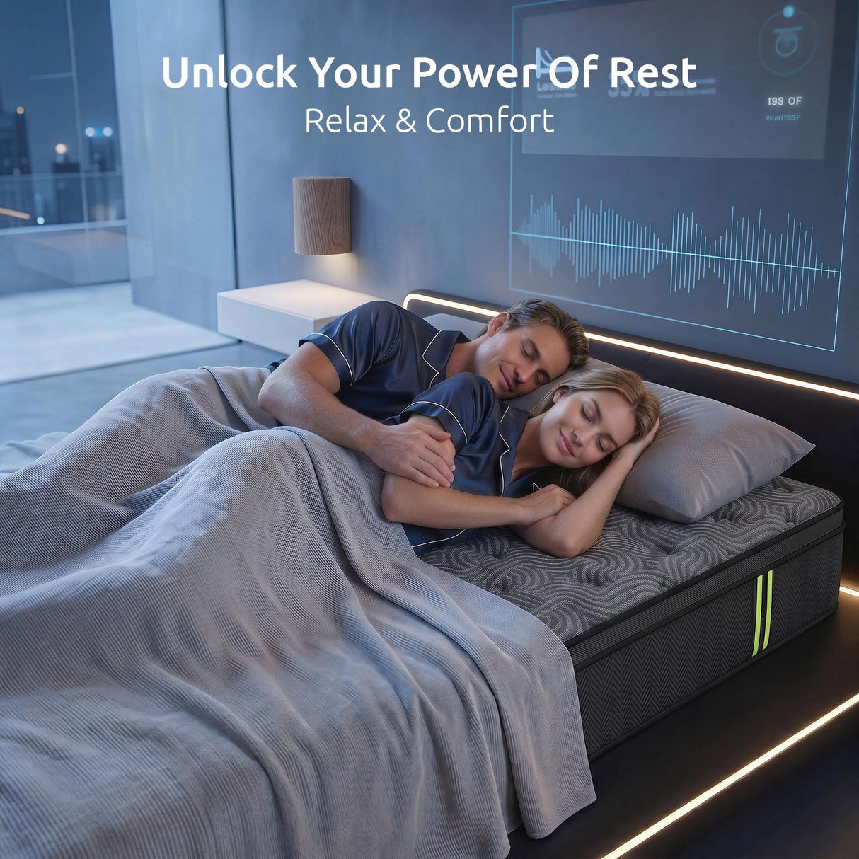 Firm Gel Memory Foam Hybrid Mattress, 34cm Double