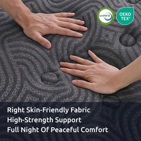 Firm 5 zone gel memory foam pocket spring mattress, 34cm king