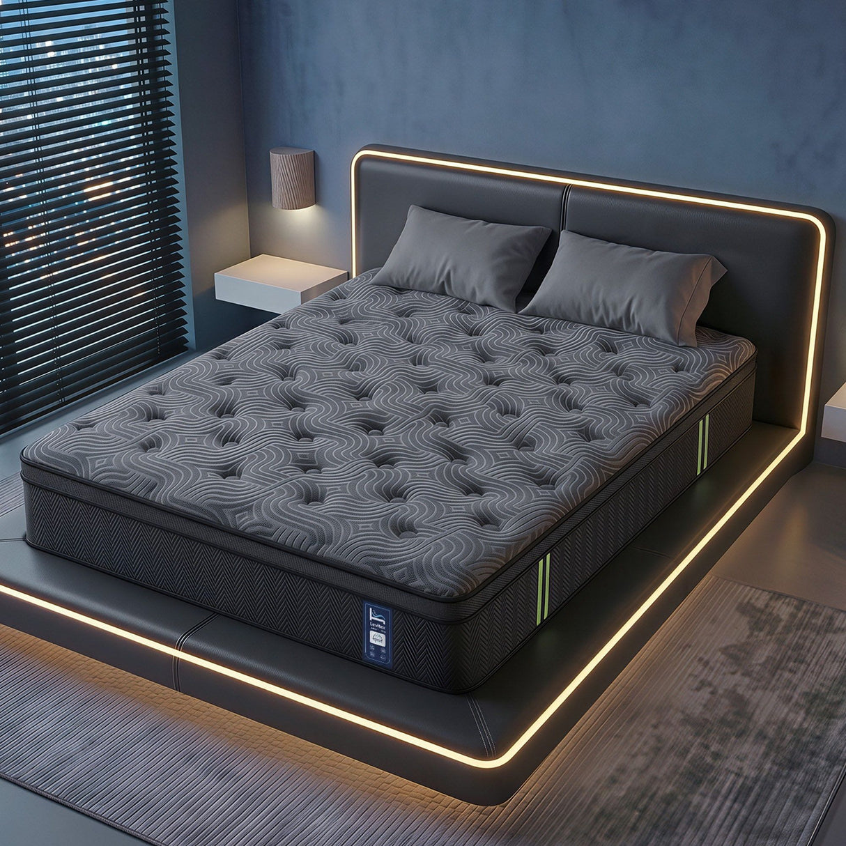 Firm Gel Memory Foam Hybrid Mattress, 34cm Queen