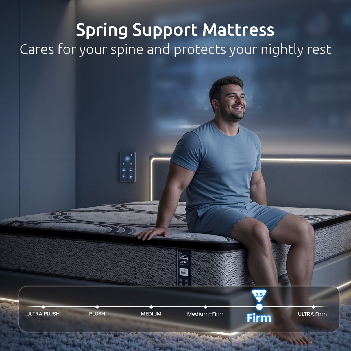 Firm Latex Memory Foam Hybrid Mattress, 34cm Double