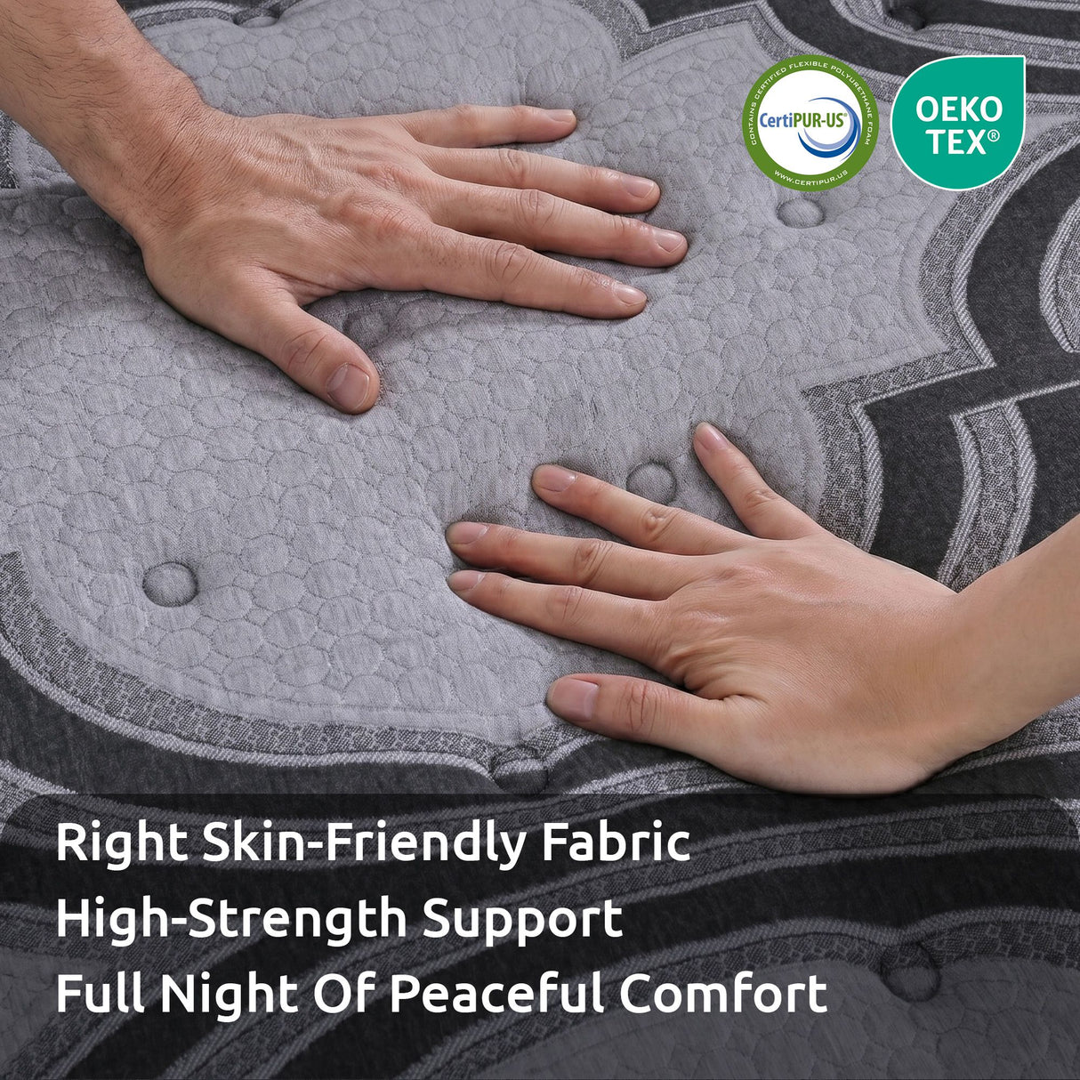 Firm 5 zone latex and memory foam pocket spring mattress, 34cm king