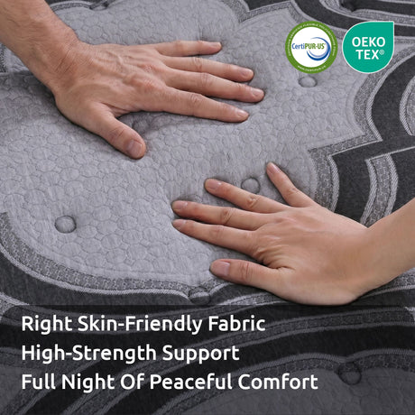 Firm Latex and Memory Foam Hybrid Mattress, 34cm Queen