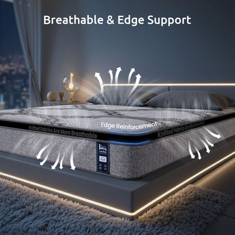 Firm Latex and Memory Foam Hybrid Mattress, 34cm Queen
