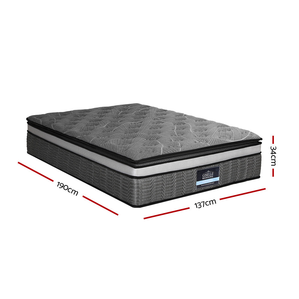 Medium Firm Double Layer Pocket Spring Mattress, 34cm Double