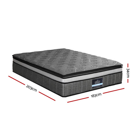 Medium firm pocket spring mattress, 34cm king