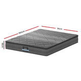Giselle Bedding 18cm Medium-Firm Pillow Top Mattress — High-Density Foam, Bonnell Spring — Allure Home Collections