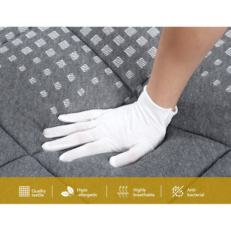 Giselle Bedding 18cm Medium-Firm Pillow Top Mattress — High-Density Foam, Bonnell Spring — Allure Home Collections