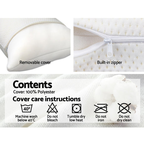 Giselle Bedding Memory Foam Pillow Twin Pack — 13cm, Viscoelastic Foam, Contouring — Allure Home Collections