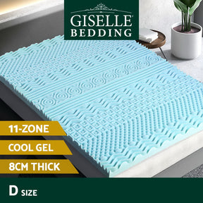 Grand Forks 11 zone 8cm memory foam mattress topper for total body support