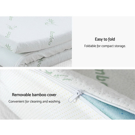 Giselle Bedding 11-Zone 8cm Memory Foam Mattress Topper — Enhanced Comfort — Allure Home Collections