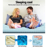 Giselle Bedding 7-Zone Memory Foam Mattress Topper — Open Cell, Bamboo Cover — Allure Home Collections