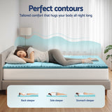 Giselle Bedding 7-Zone Memory Foam Mattress Topper — Open Cell, Bamboo Cover — Allure Home Collections