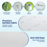 Giselle Bedding 7-Zone Memory Foam Mattress Topper — Open Cell, Bamboo Cover — Allure Home Collections