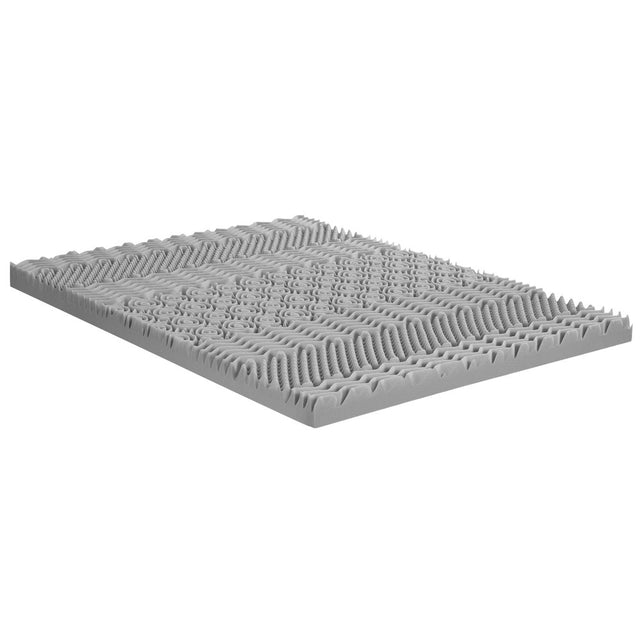 Giselle Bedding 8cm Graphite 7-Zone Memory Foam Mattress Topper — Open Cell — Allure Home Collections
