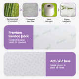 Giselle 8cm Lavender-Infused 7-Zone Memory Foam Topper — King Single, Bamboo Cover — Allure Home Collections