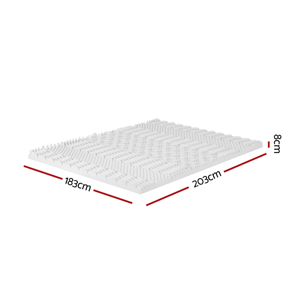 Giselle Bedding 8cm 7-Zone Airflow Memory Foam Mattress Topper — Allure Home Collections