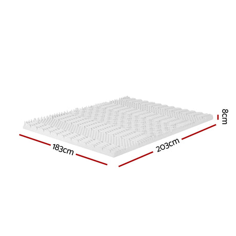 Giselle Bedding 8cm 7-Zone Airflow Memory Foam Mattress Topper — Allure Home Collections