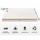 Giselle Bedding Memory Foam Mattress Topper 8cm Single