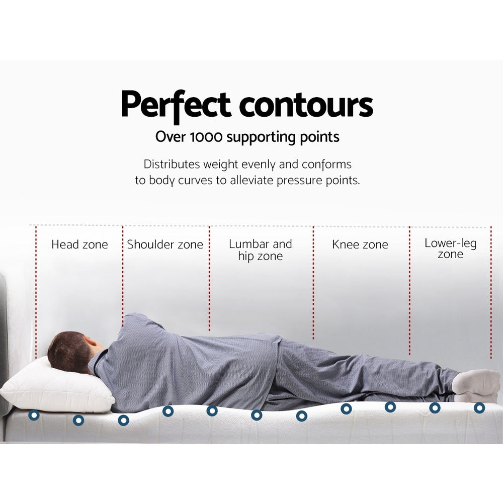 Giselle Bedding 10cm Cool Gel Memory Foam Mattress Topper — Bamboo Cover — Allure Home Collections