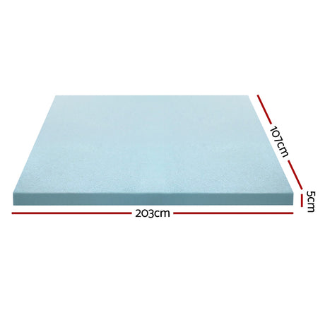 Giselle Bedding 5cm Cool Gel Memory Foam Topper — King Single — Allure Home Collections