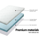 Giselle Bedding 8cm Cool Gel Memory Foam Topper — Single, Pressure and Joint Relief — Allure Home Collections