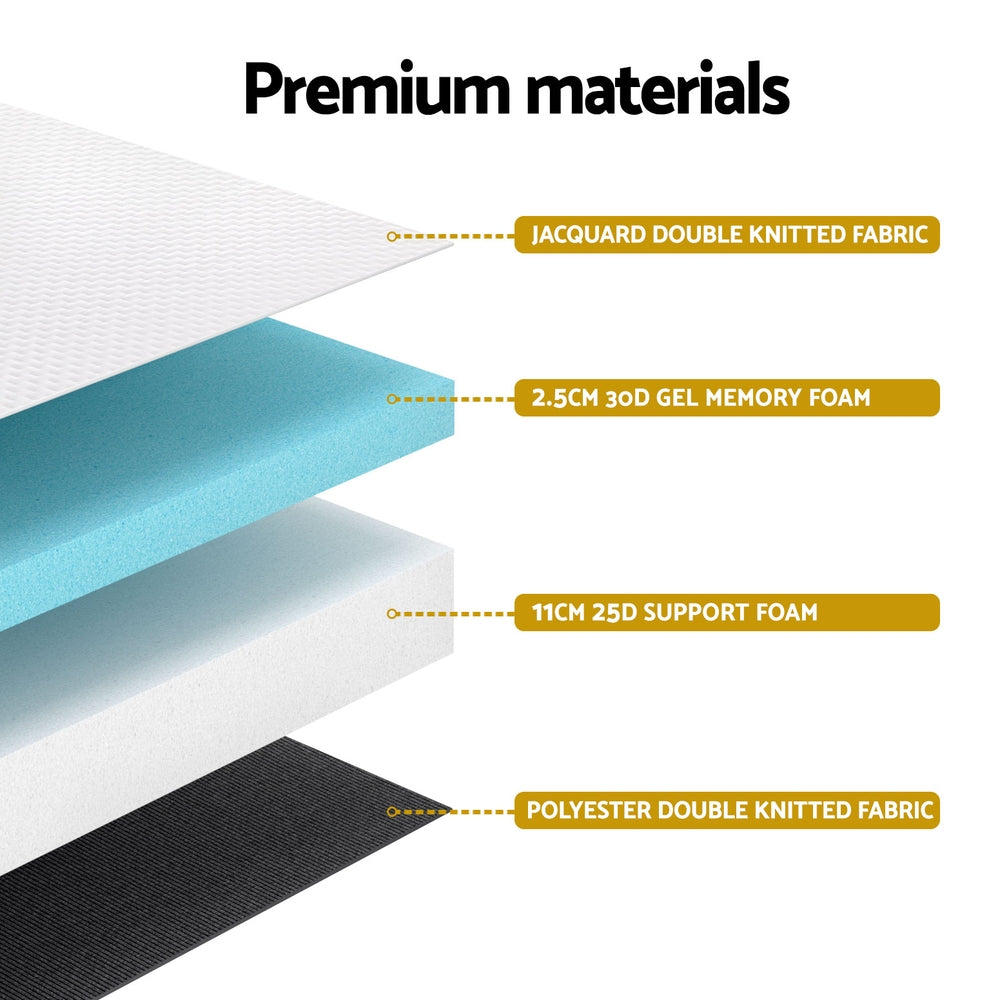 Baby Cot Mattress with Cool Gel Memory Foam, 13cm