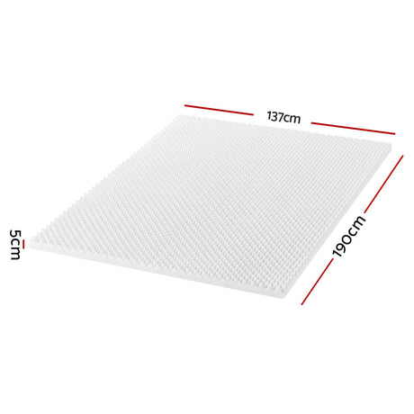Giselle Bedding 5cm Egg Crate Memory Foam Mattress Topper — Allure Home Collections