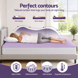 Giselle 5cm Lavender-Infused Egg Crate Memory Foam Topper — Double — Allure Home Collections