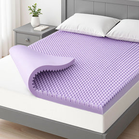 Chilliwack 5cm lavender infused egg crate memory foam mattress topper